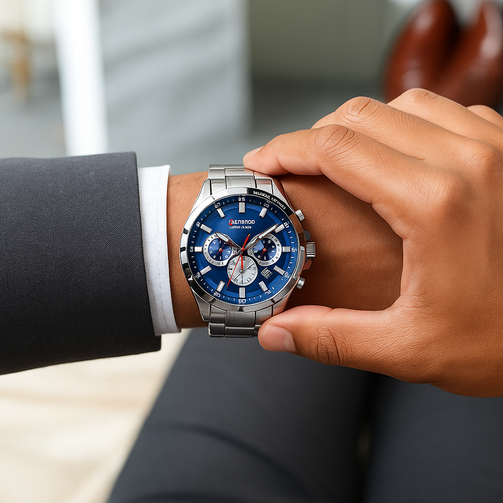 CURREN 8363 Montre pour hommes en acier inoxydable
