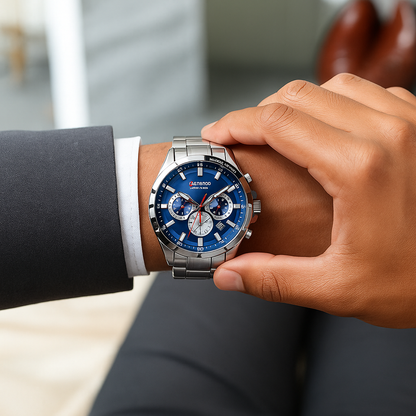 CURREN 8363 Montre pour hommes en acier inoxydable