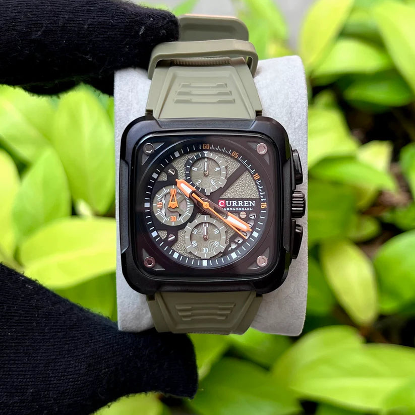 CURREN 8461 Montre pour hommes en acier inoxydable
